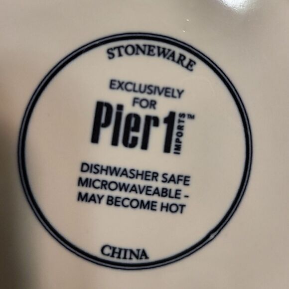 Pier 1 "PEACE" Stoneware Coffee Mug, 4.5 inchess tall - Picture 4 of 5